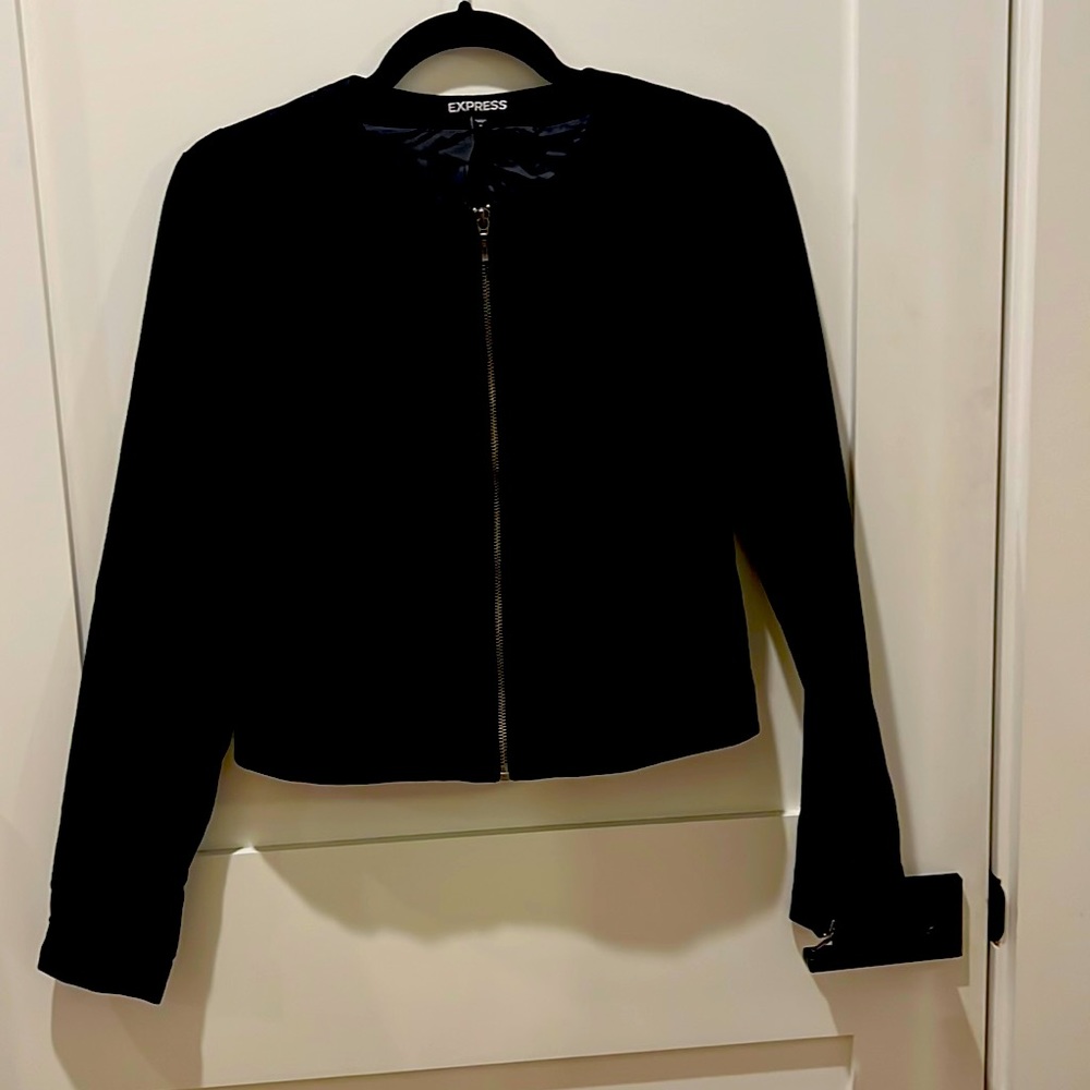 EXPRESS black, lined zipper jacket. VGUC